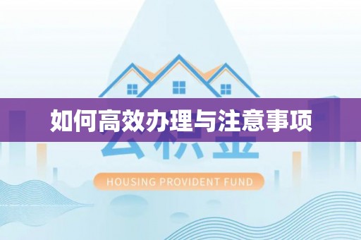 赣榆如何高效办理与注意事项