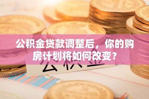 赣榆公积金贷款调整后，你的购房计划将如何改变？