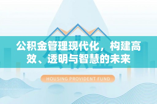 赣榆公积金管理现代化，构建高效、透明与智慧的未来
