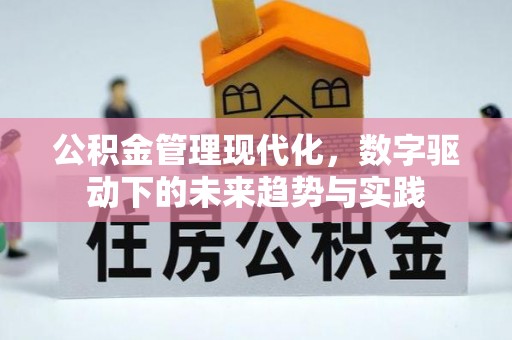 赣榆公积金管理现代化，数字驱动下的未来趋势与实践