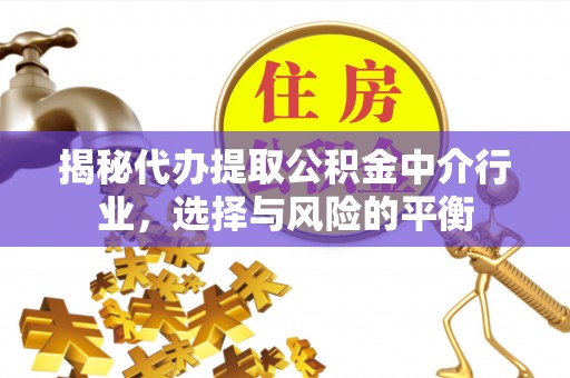 赣榆揭秘代办提取公积金中介行业，选择与风险的平衡